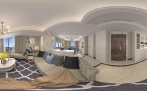 【VR视频】白色简欧软装全景视频渲染漫游
